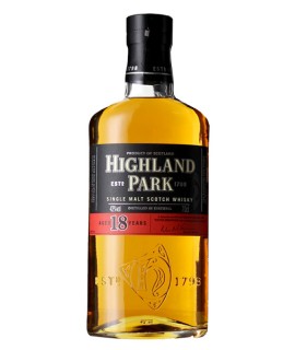 Scotch Whisky Tourbé Highland Park 18 ans Single Malt